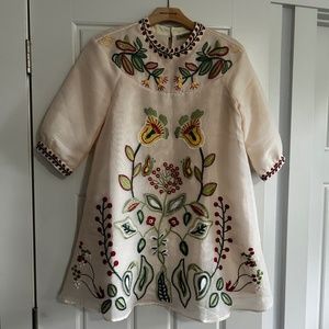 Embroidered Swing Dress